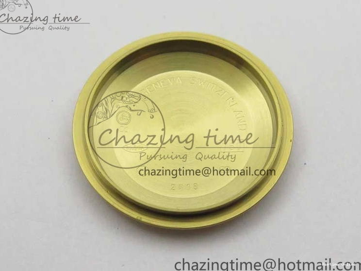 0212 DailyWear Day-Date 36mm 128235 YG Crystal BP Best Edition Silver Crystal Marker Dial on YG President Bracelet A 2676